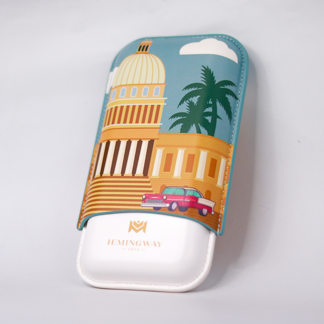 Hemingway Design Leather  Cigar Case 3 Cigars Holder Premium Cigar Case - SPECIAL EDITION - Image 6