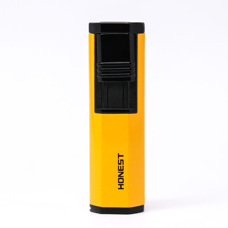 HONEST Cigar Lighter Jet Flame Butane Gas Torch with Cigar Puncher Metal