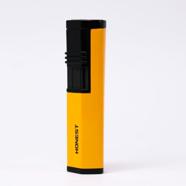 HONEST Cigar Lighter Jet Flame Butane Gas Torch with Cigar Puncher Metal - Image 2
