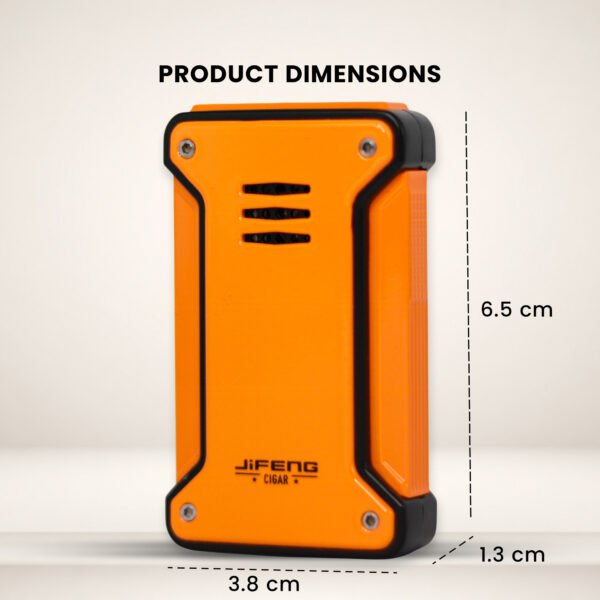Jifeng Butane Cigar Lighter Torch Gas Refillable Windproof Lighter Jet Flame Orange - Image 7