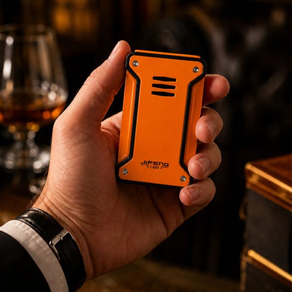 Jifeng Butane Cigar Lighter Torch Gas Refillable Windproof Lighter Jet Flame Orange - Image 9