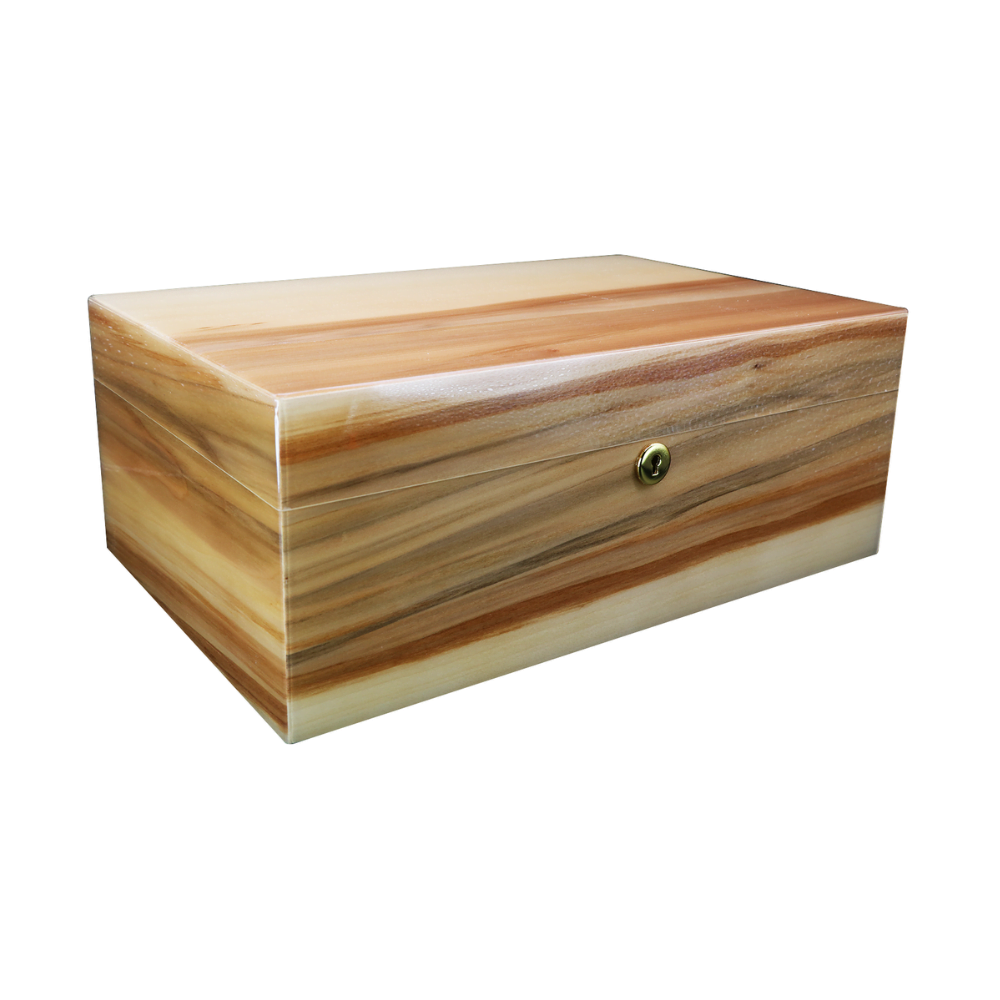 Donatus Cedar Wood Cigar Humidor Case Large Capacity Cigar Storage Box W/Humidifier & Hygrometer