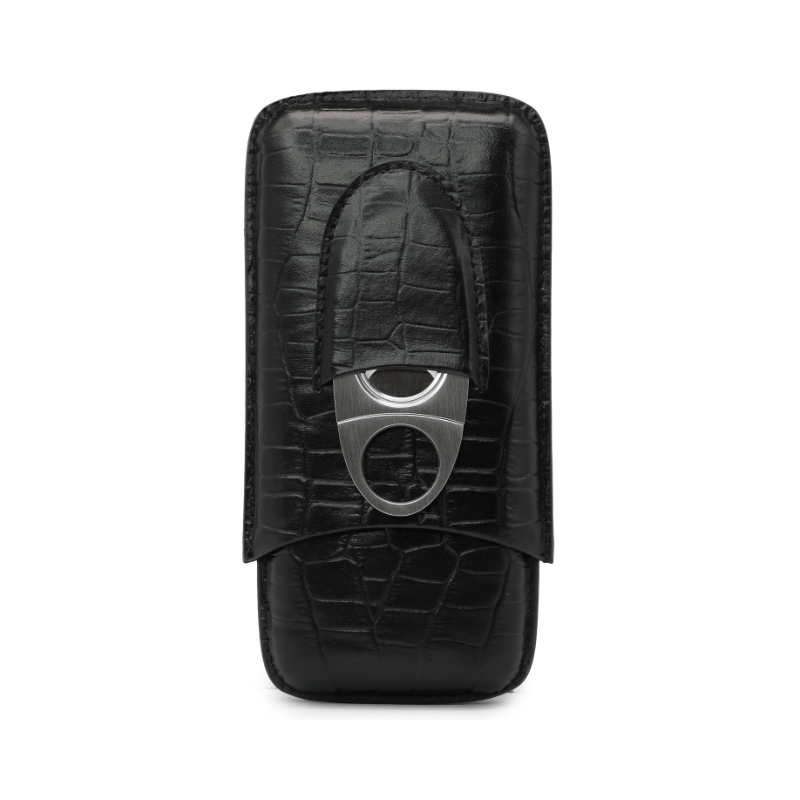 Cigar case with cigar cutter
