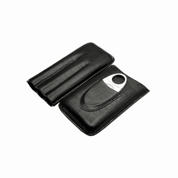 Cigar case with cigar cutter