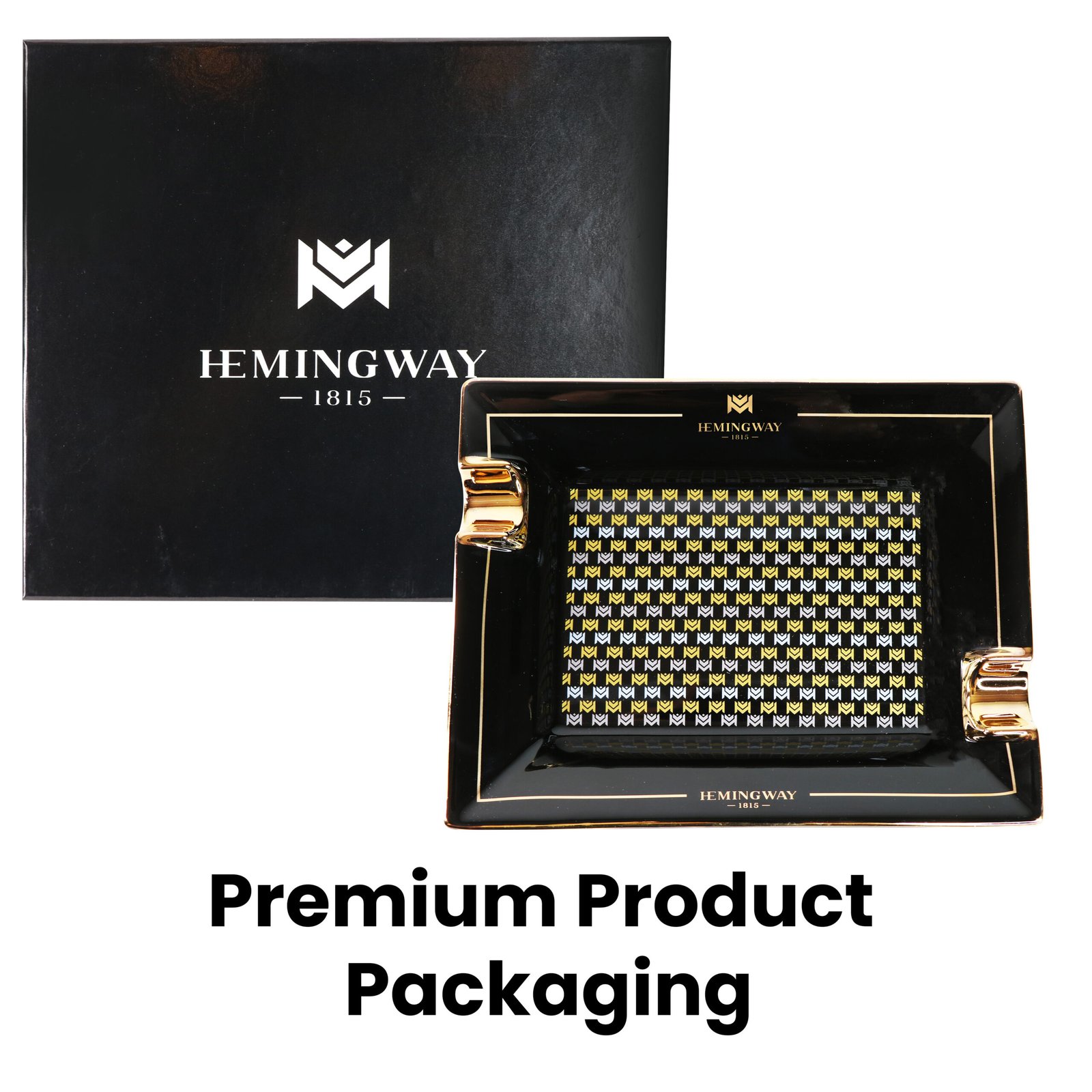Hemingway Ceramic Cigar Ashtray for 2 Cigars, Living Room Design Smoking Ash Tray Special Edition - Image 4