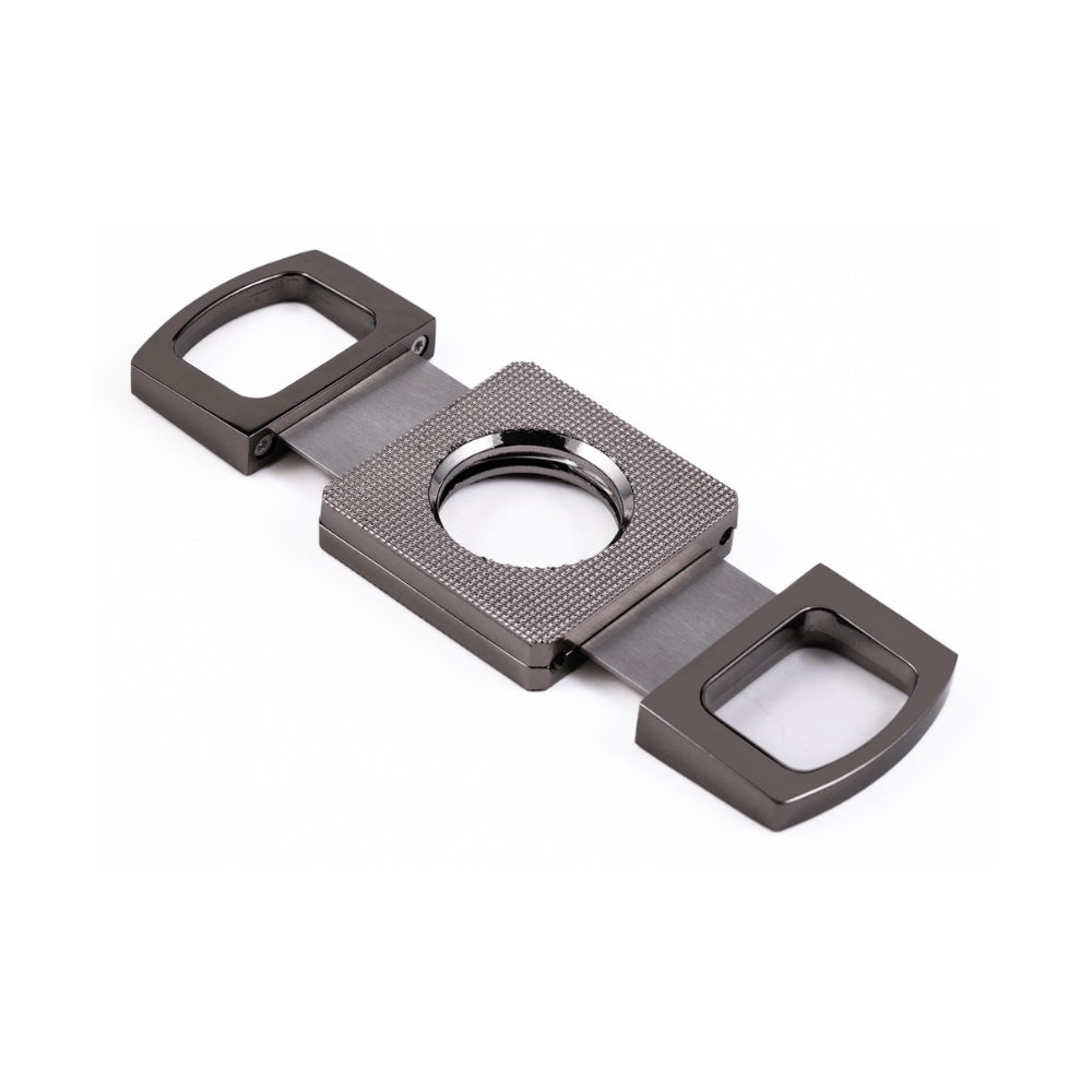 Portable Cigar Cutter Grey Gift Boxed Cigar Cutter Zinc Alloy Plated Stainless Steel Double Edge Cigar Cutter