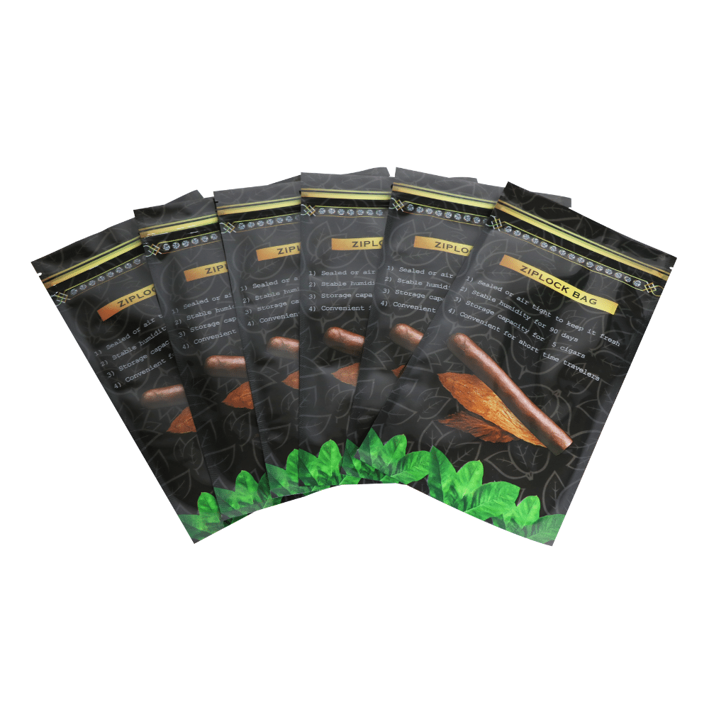 Hemingway Cigar Moisturizing Bag Humidifier Bag Humidity Pack Cigar Portable Humidor Zip Bag - Pack of 12