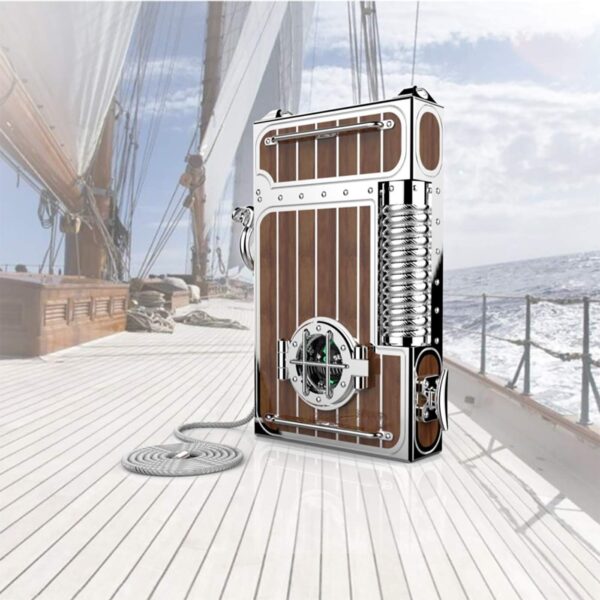 S.T. Dupont Luxury Brown & Silver Seven Seas Limited Edition Prestige Cigar Lighter - Image 2