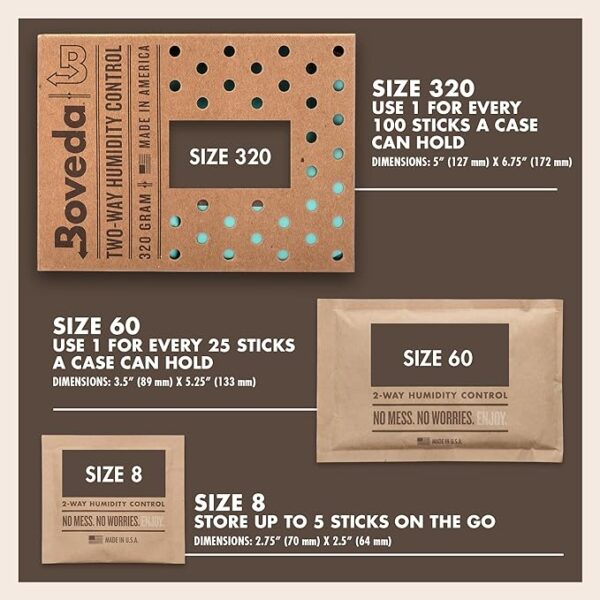 Boveda For Seasoning Two-Way Humidity Control Pack – 84% RH- Size 320 – Single – Individually Wrapped - Image 2