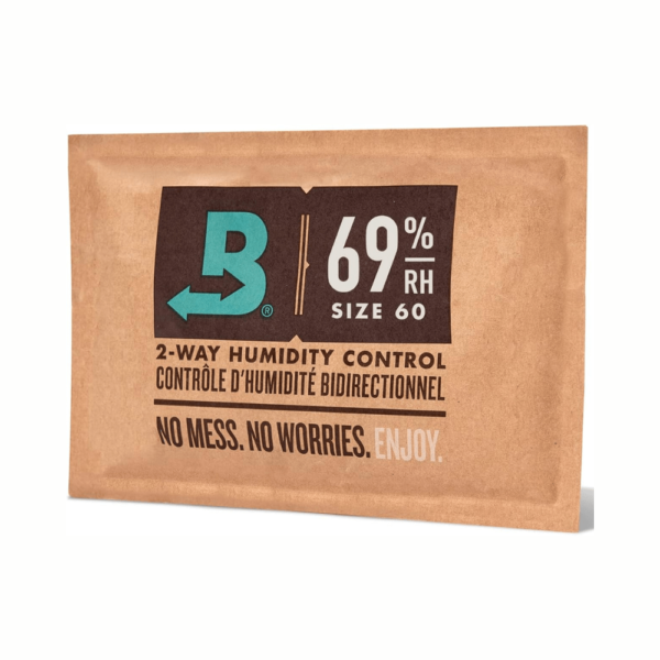 Boveda 69%  Size 60 Two-Way Humidity Control Packs For Plastic & Wood Humidifier Boxes & Zip Lock Bags – Individually Wrapped Hydration Packets