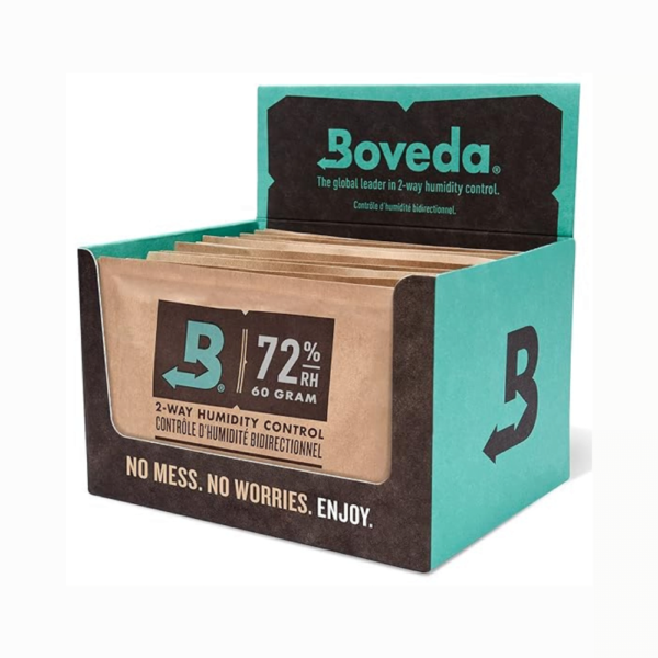 Boveda 72% Size 60 Two-Way Humidity Control Packs For Wood Humidifier Box – Moisture Absorbers – Individually Wrapped Hydration Packets - Image 3