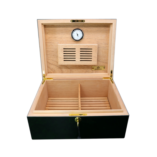 Donatus Cedar Cigar Humidor Case Large Capacity Cigar Storage Box W/Humidifier & Hygrometer - Image 2