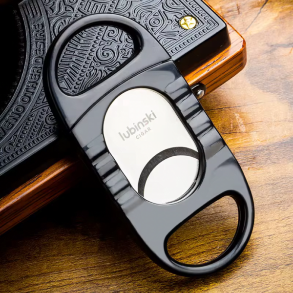 Portable Plastic Cigar Cutter Large Diameter Sharp and Smooth Cigar Cutter Black - Image 3