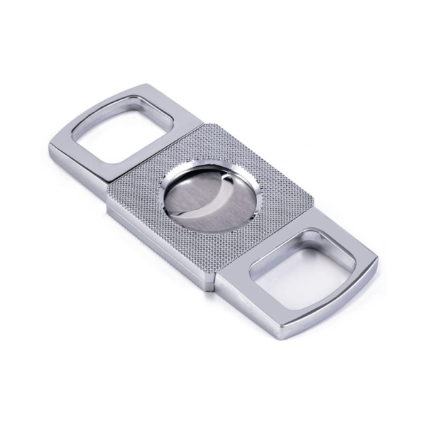Portable Cigar Cutter Silver Gift Boxed Cigar Cutter Zinc Alloy Plated Stainless Steel Double Edge Cigar Cutter - Image 3
