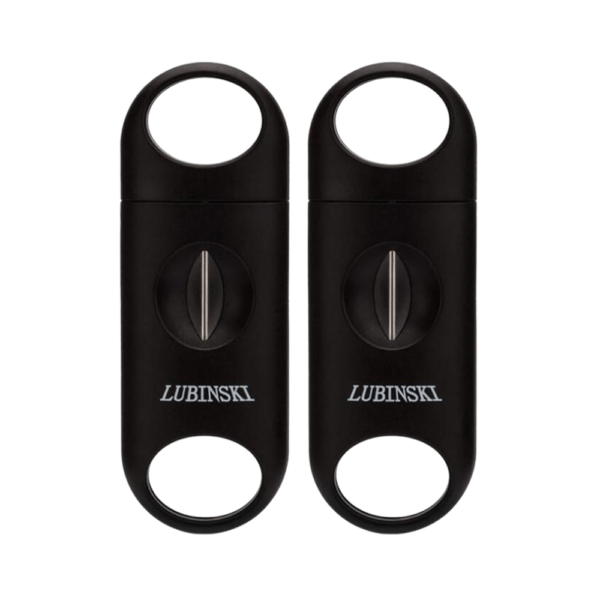 Lubinski V-Cut Cigar Cutter Plastic Cigar Cutter Clipper - Black ( Pack Of 2 )