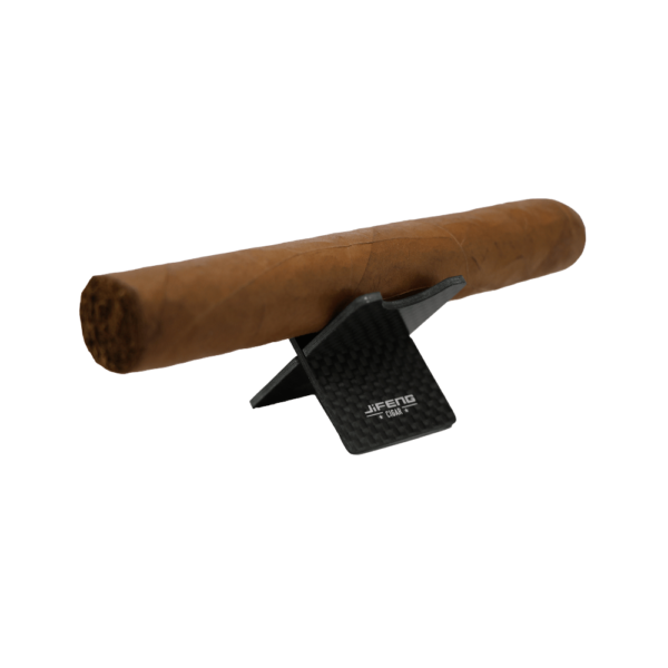 Portable Cigar Holder Stand Metal Cigar Rest with Leather Case Black - Image 6