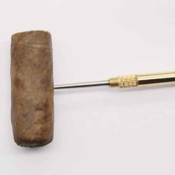 Gold Cigar Holder Needle Stainless Steel Punch Cigar Avoid Burns Hangs with Key Ring - Image 4