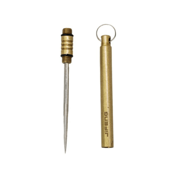 Gold Cigar Holder Needle Stainless Steel Punch Cigar Avoid Burns Hangs with Key Ring