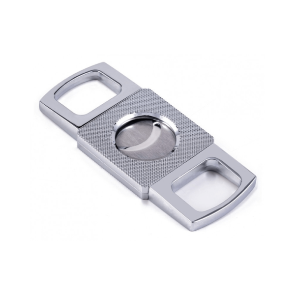 Portable Cigar Cutter Silver Gift Boxed Cigar Cutter Zinc Alloy Plated Stainless Steel Double Edge Cigar Cutter