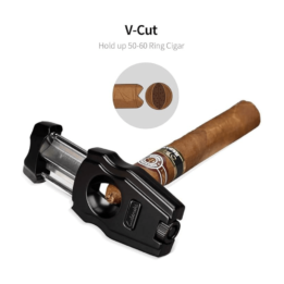 Lubinski Cigar Cutter Stainless Steel Sharpening V Cut Blades Luxury Cigar Cutter - Gold - Image 6