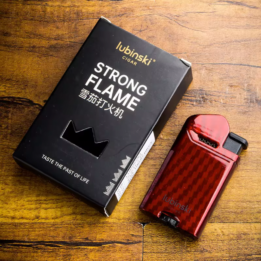 Cigar Lighter Zinc Alloy Windproof Direct Fire Visible Transom Portable Metal Lighter Outdoor Camping Hiking RED - Image 5