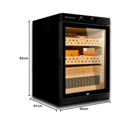 Raching Cigar Humidor Cabinet Electronic Humidor MON Series- MON800A (600 cigars) - Black - Image 2