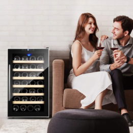 Electronic Temperature wine Cooler Wine Fridge fashion touch screen Temperature And Humidity Storage - Image 6