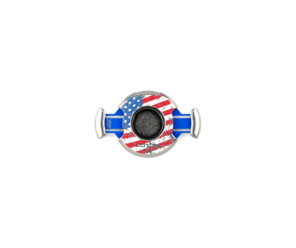 Lotus Round Cigar Cutter Cigar Scissor Meteor Double Edge Semi Automatic - USA Flage - Image 2