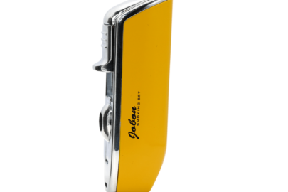 Jobon Cigar Lighter Triple Jet Flame Torch Lighter with Cigar Puncher - Yellow