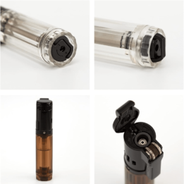 Honest Cigar Lighter Windproof Torch Lighter Single Jet Flame Fuel Refillable Tank Visible -Black - Image 4