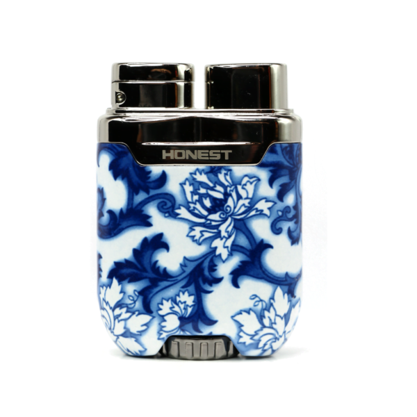 Honest Cigar Lighter Windproof Butane Cigar  Lighter Metal Blue Flame Refillable Adjustable