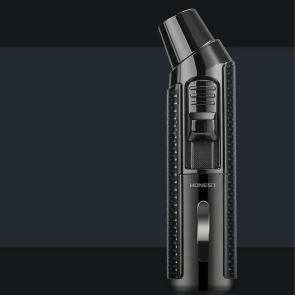 HONEST Cigar Lighter Elbow Metal Gas Butane Lighter Strong Blue Flame Gun Cigar Lighter - Image 4