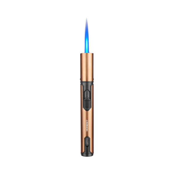 Honest Cigar Lighter Windproof Single Jet Flame Butane Refillable Torch Lighter Gold