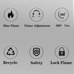 Jobon Cigar Torch Lighter with Security Lock Metal Jet Blue Flame Refillable - Image 3