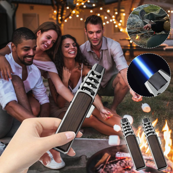 Jobon Cigar Lighter Windproof Jet Torch Lighter for Candle Camping BBQ Jet Blue Flame - Image 4