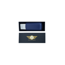 HEMINGWAY METAL CIGAR CASE WITH TIGHT SEAL – HOLDS UP TO 2 CIGARS – Blue - Image 2