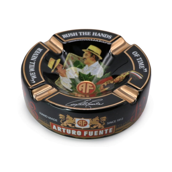 Limited Edition Large Arturo Fuente Porcelain Cigar Ashtray 4 Cigar Holder Ashtray - Black