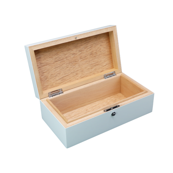 Tiffani Lacquer Cigar Box Cedar Wood with Stunning Polished Finish UPTO 12 Cigar White - Image 2