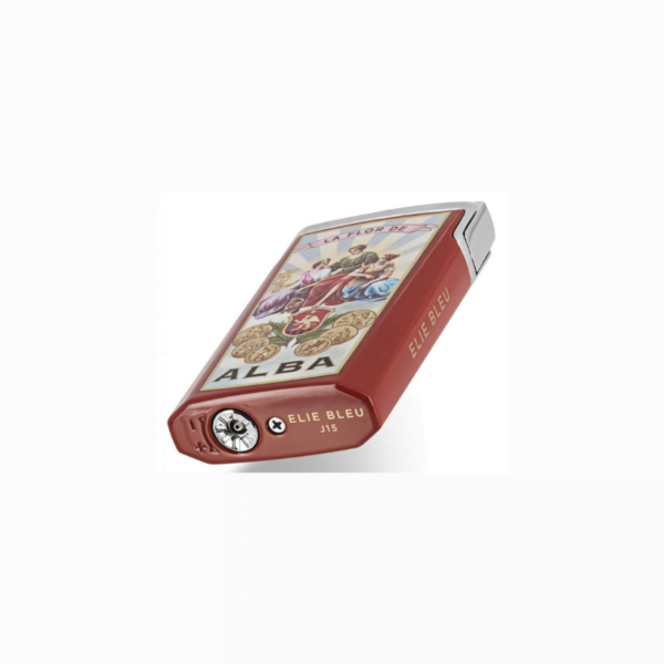 Elie Bleu J-15 Red Alba Jet Flame Torch Lighter Beautiful luxury lighter Elie Bleu in Red LA FLOR DE - Image 4