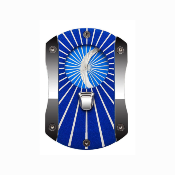 LOTUS Cigar Cutter Premium Quality Sharp Double Blades Butterfly Shape - BLUE