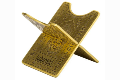 Lubinski Cigar Holder Stand Portable Cigar Tool Travel Pocket Size Premium Quality- Gold