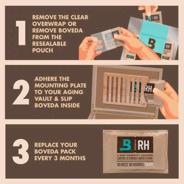 Boveda Cedar Wood Humidity Pack Holder for Storage Box Size 60 - Image 4