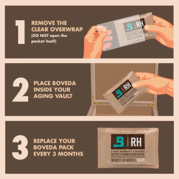 Boveda 72% Two-Way Humidity Control Pack For Large Wood Humidifier Boxes – Size 320 Single - Image 4