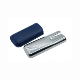 HEMINGWAY METAL CIGAR CASE WITH TIGHT SEAL – HOLDS UP TO 2 CIGARS – Blue - Image 3