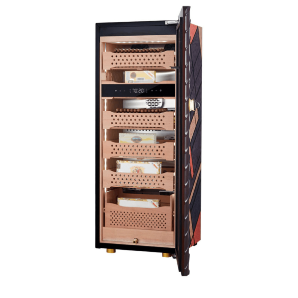 Afidano Electric Cigar Humidor Temperature and Humidity Control and Spanish Cedar Drawers 1400 Ct Model C5 - Image 2
