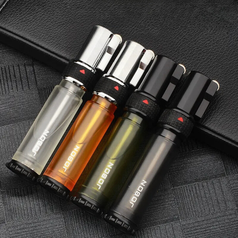 Jobon lighter Jet Flint Lighter Gas Turbo Torch Lighter Inflated Butane Windproof Metal Grinding Wheel Lighter
