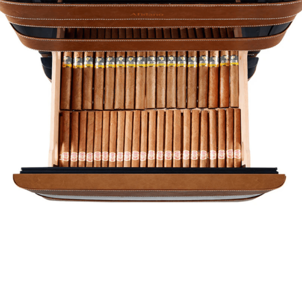 Afidano Electric Cigar Humidor Premium Quality Temperature and Humidity Control with Classic Leather and Spanish Cedar 1200 Cigars L5 - Image 6