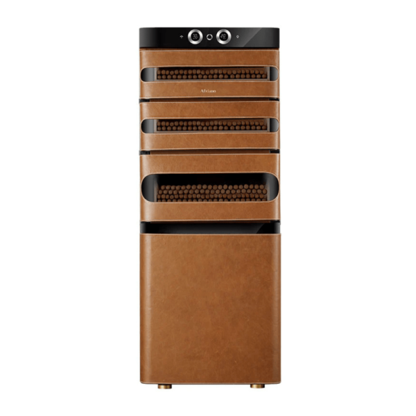 Afidano Electric Cigar Humidor Premium Quality Temperature and Humidity Control with Classic Leather and Spanish Cedar 1200 Cigars L5 - Image 4