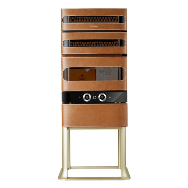 Afidano Electric Cigar Humidor Temperature and Humidity Control  with Classic Leather and Spanish Cedar Drawers 250 Cigars L3 - Image 3