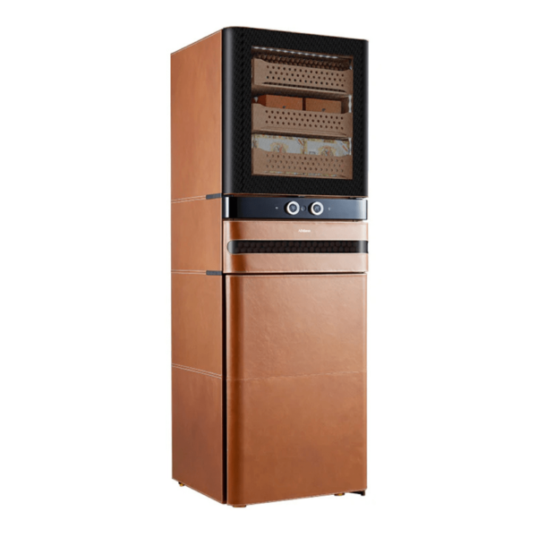 Afidano Electric Cigar Humidor Temperature and Humidity Control with Classic Leather and Spanish Cedar Drawers For 2200 Cigars L8 - Image 3